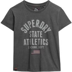 Superdry Women T-shirts Superdry Athletic Graphic Fitted T-Shirt - Black