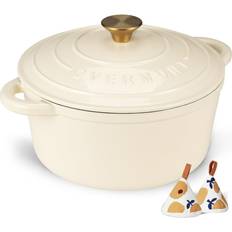 Overmont Overmont 5L Enamelled Cast Iron Pot 26 cm with lid 5.2 L 26 cm