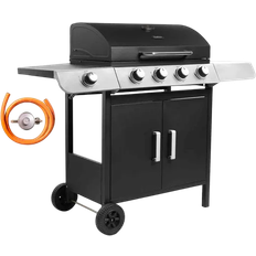 4 burner gas bbq with side burner VonHaus Burner Gas BBQ