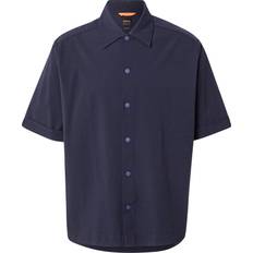 Stretch Shirts BOSS Lapoully Short Sleeve Shirt - Navy