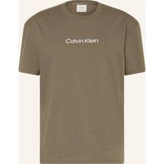 Calvin Klein Brown Clothing Calvin Klein Relaxed Logo T-shirt - Olive Green
