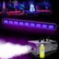 Machines de Fête Varytec Pack Machine À Fumée 900W 1L Barre LED UV-BAR