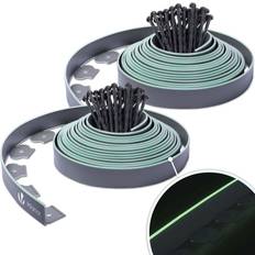 Vounot 20m Flexible Lawn Edging with Green Outline Edge
