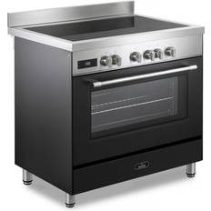 Witt Induktionskomfurer Witt WIC 906 AN Rustfrit stål, Sort