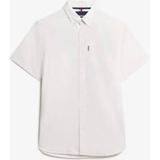 Superdry Herr Skjortor Superdry Herren Oxford Kurzarmhemd - Weiß