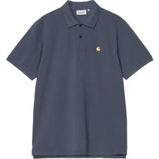Carhartt WIP Polotrøjer Carhartt WIP S/S Chase Polo Shirt - Dusky Blue