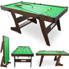 HLC 6FT Folding Pool Table Snooker Set