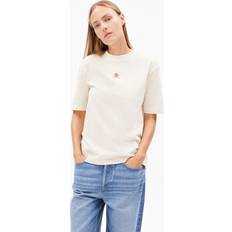 Women - Wool T-shirts Armedangels Women's Tarjaa Back Flowaa T-shirt - White