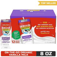 Gluten Free Milk & Plant-Based Drinks Horizon Organic Lowfat 1% Milk Vanilla 8 fl oz Each Pack of 12