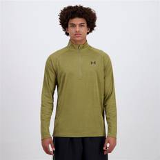 Under Armour Brown Tops Under Armour Tech Textured Men's Zip Bayou - Black