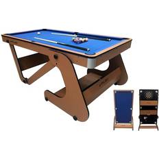 Riley Vertically Folding 6ft 2-in-1 Pool Table with Dartboard