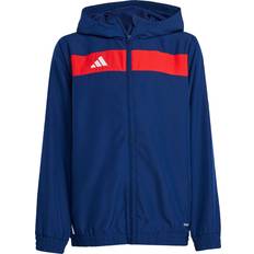 Multicoloured Hoodies adidas Tiro 25 Essentials Woven Hoodie Kids - Team Navy/Red