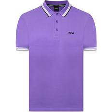 BOSS Paddy Logo Pique Polo Shirt - Dark Purple