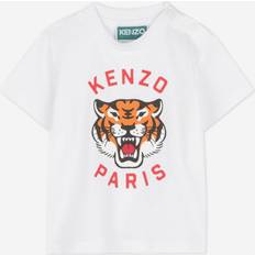 Kenzo Kids Cotton Lucky Tiger T-Shirt - Bianco