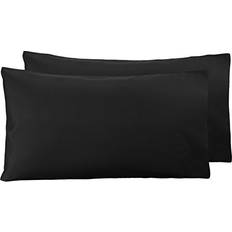 Microfiber Pillowcases 50 x 80 cm Pack of 2 Black