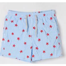 Boys Bathing Suits Children's Clothing MC2 Saint Barth Boys Starfish Stripes Swim Shorts - Blue