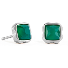 Agate Earrings Coeur de Lion Birthstone Mai Ohrringe - Green Agate