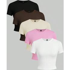 Shein Basic Slim Fit Linnen & T-shirts - Multifärgad