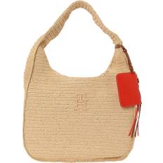 Tommy Hilfiger Raffia Hobo Bag - Beige