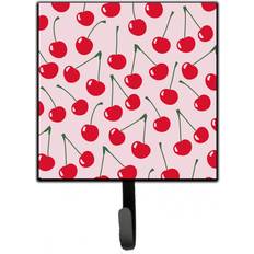 Multicoloured Coat Hooks Caroline's Treasures Cherries on Pink Wall Small Multicolor Coat Hook