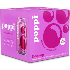 Poppi Prebiotic Soda Doc Pop 12 fl oz Each 4 Pack
