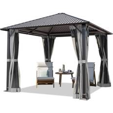 Toolport Hardtop Paviljong 3x3m inkl 4 Gardiner Grey