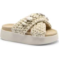 INUIKII Badesandaler INUIKII Woven Stones Platform - White
