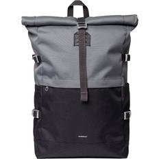 Sandqvist Icon Rolltop Backpack L - Multi Dark/Black Leather