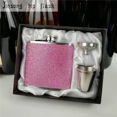 Grandado Stainless Steel Diamond Hip Flask