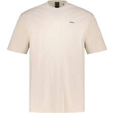 Brown - Elastane/Lycra/Spandex Tops BOSS Tee T Shirt - Beige