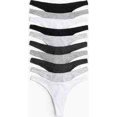 H&M Truse Thong I Bomull - Grå