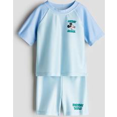 UV-set Barnkläder H&M Baby Turkos Badset med UPF 50 - Ljusturkos/Musse Pigg