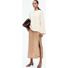 H&M Sheer Embellished Skirt - Beige