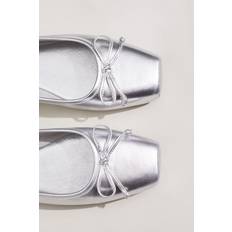 Recycled Materials Ballerinas H&M Leather Ballet Pumps - Silver