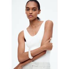 Genbrugsmaterialer Toppe H&M Strikket Tanktop - Hvid