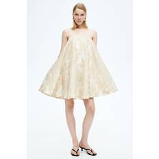H&M Jacquard-Weave Mini Dress - White