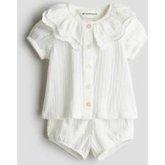 H&M Baby 2-Piece Cotton Muslin Set - White