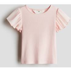 Cotton Blouses & Tunics Children's Clothing H&M Chiffon Sleeve Top - Pink