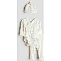 H&M 3-Piece Cotton Jersey Set - White