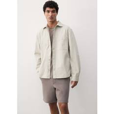H&M Men Outerwear H&M Regular Fit Twill Overshirt - Beige