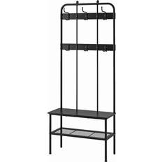 Skoställ med klädhängare IKEA Klädhängare Och Bänk M Skoförvaring 190 x 35 x 79 cm Skoställ