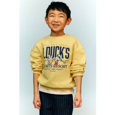 Pojkar Sweatshirts H&M Gul Oversized Sweatshirt Med Tryck - Gul/Kalle Anka