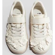 H&M Flicka Vit Sneakers Med Blomapplikationer - Crèmevit