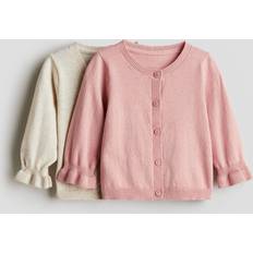 12-18M Koftor Barnkläder H&M Finstickad Kofta 2-pack - Crèmevit