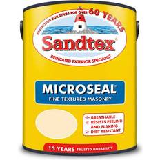 Sandtex masonry paint Sandtex Microseal Fine Textured Weatherproof Masonry 15 Year Exterior Concrete Paint Sandstone 5L