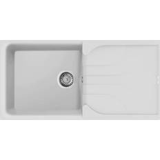 Lavelli con scolapiatti Elleci Lavello EGO 480 100 x 50 cm 1 Vasca con Gocciolatoio Bianco LGE48068