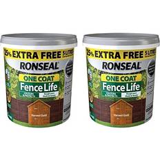 Ronseal Ronseal 5L One Coat Fence Life Fence Paint Bundle Deal 2 for 49.99-2 x 5L Tubs 10L Harvest Gold