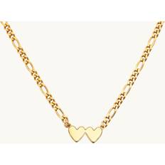 Eno Double Heart Necklace - Gold