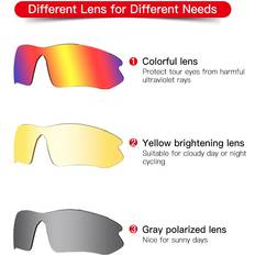 Solglasögon Tomtop Jms Cycling Glasses with 2 Interchangeable Lenses - Yellow/Black