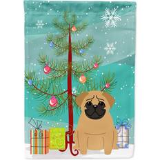 Garden & Outdoor Environment Caroline's Treasures Merry Christmas Tree Pug Brown Canvas House Size Flag Large Multicolor